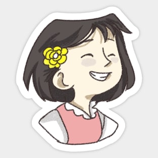 Short hair girl Sticker